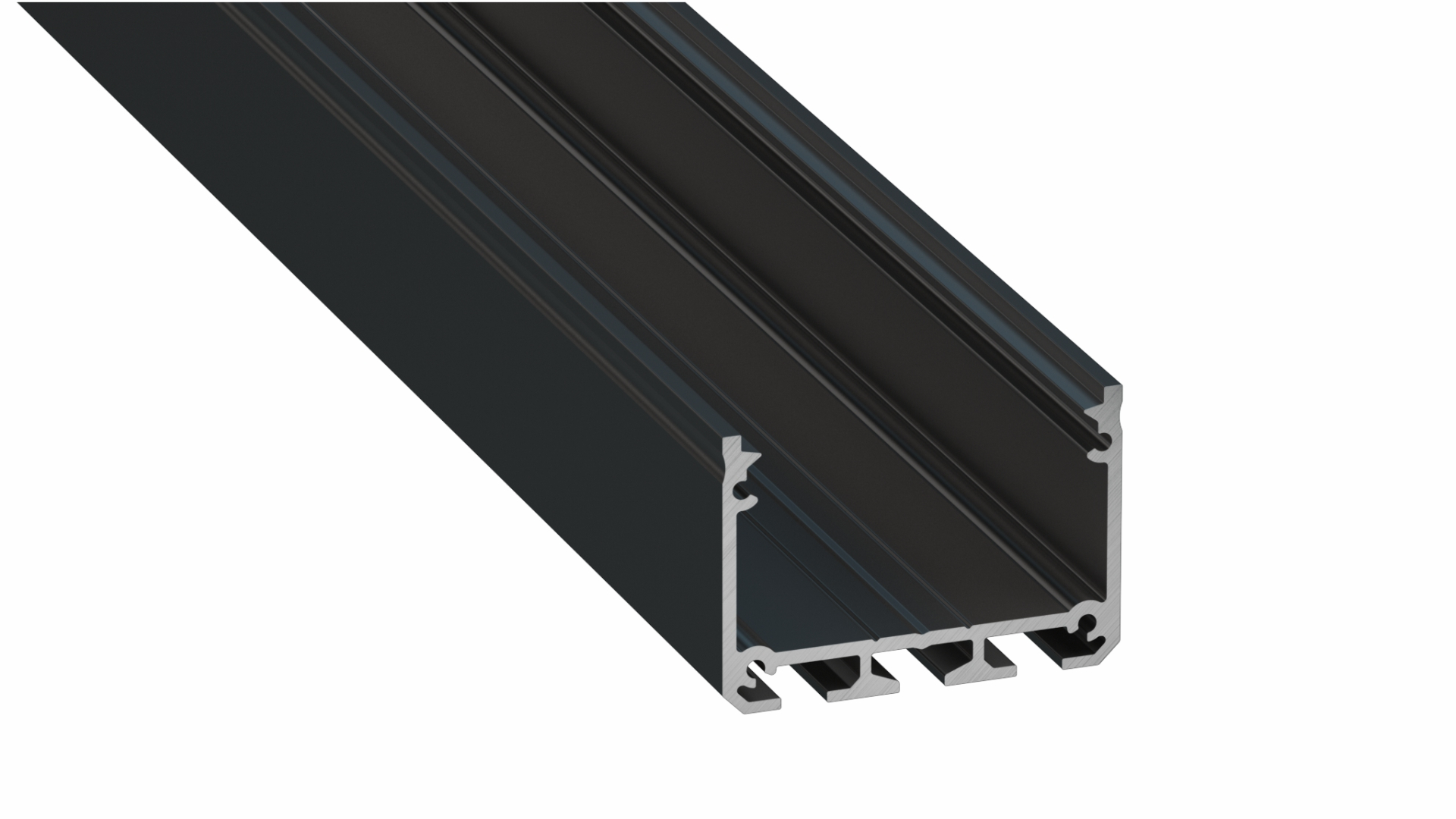 Lumines profile type ILEDO lacquered black, 4,15 m